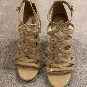 Women's Cream and Tan Footwear